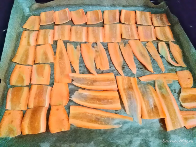 Морковные чипсы в духовке рецепт