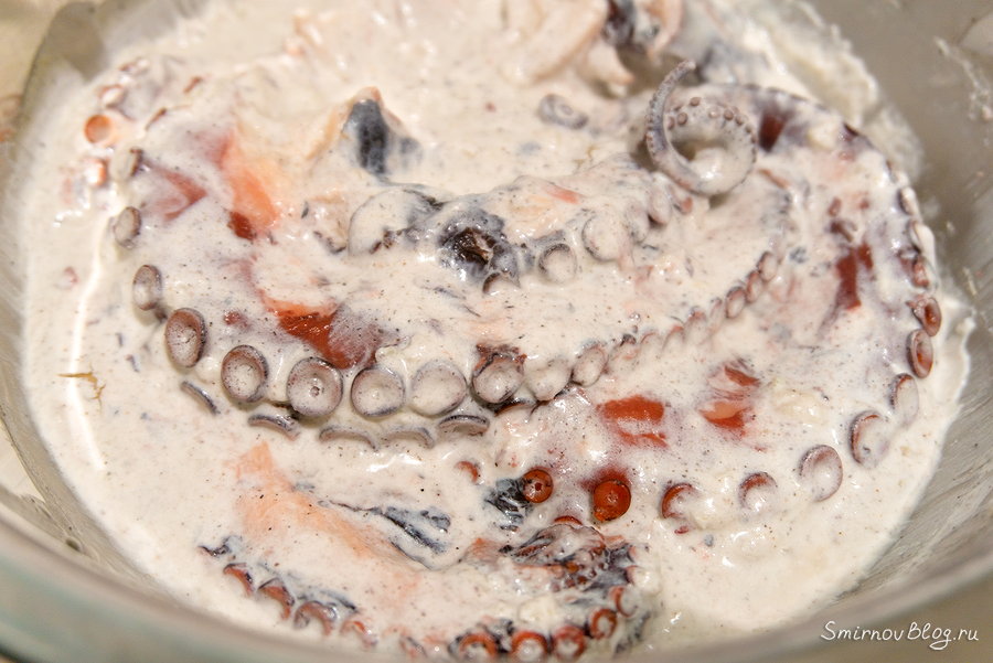 Мягкий и сочный жареный осьминог. Маринад Мягкий и сочный жареный осьминог. Рецепт