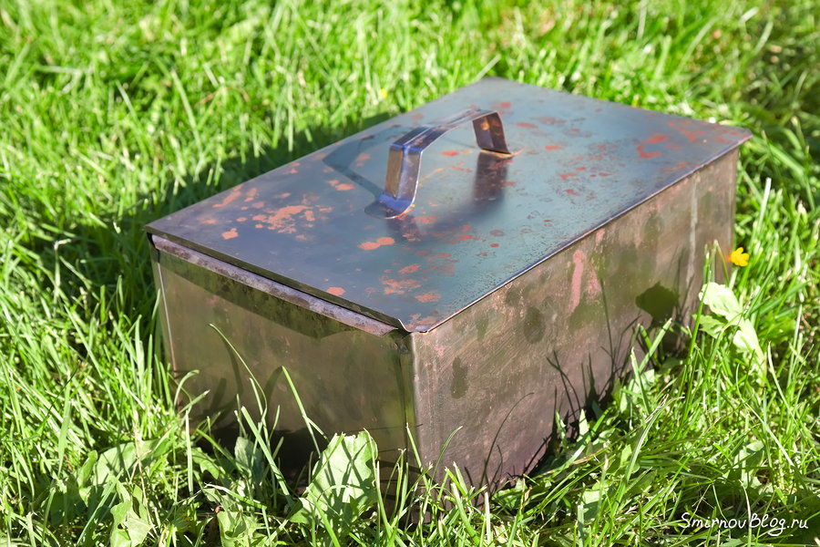 Походная коптильня для горячего копчения