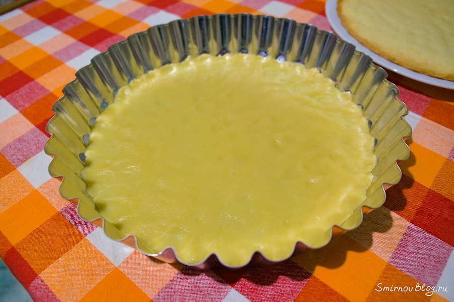 Песочное тесто для коржа торта "Лимонник" с заварным кремом