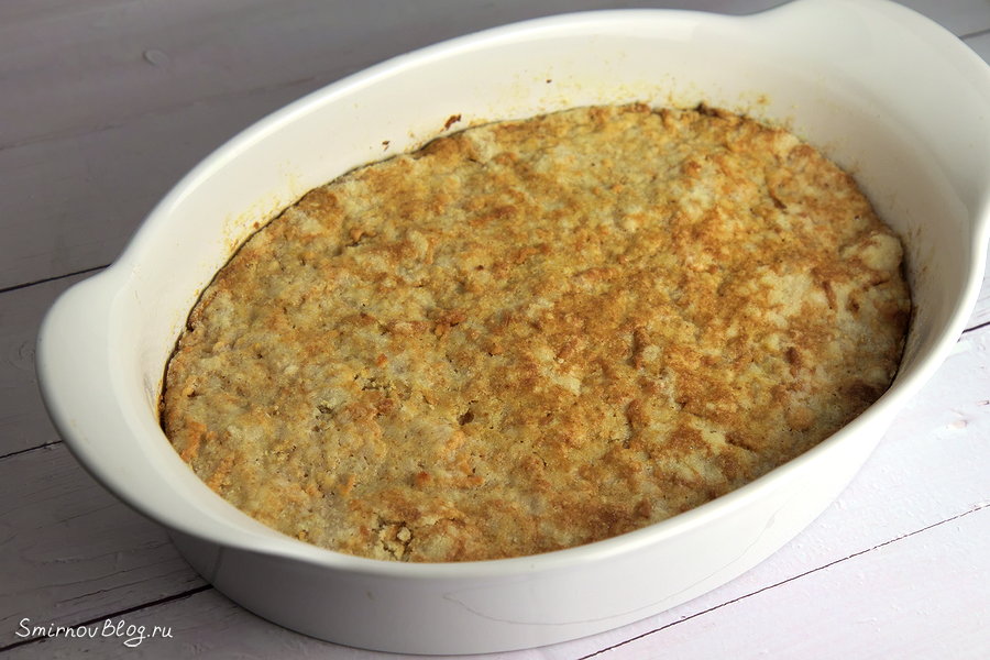 Насыпной яблочный пирог с манкой Яблочный пирог с манкой слоями в духовке