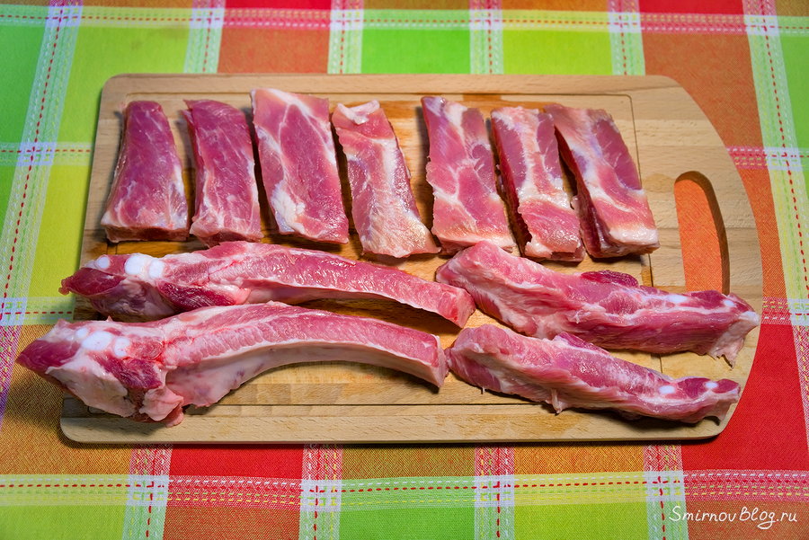 Ребра из свинины для жарки на мангале
