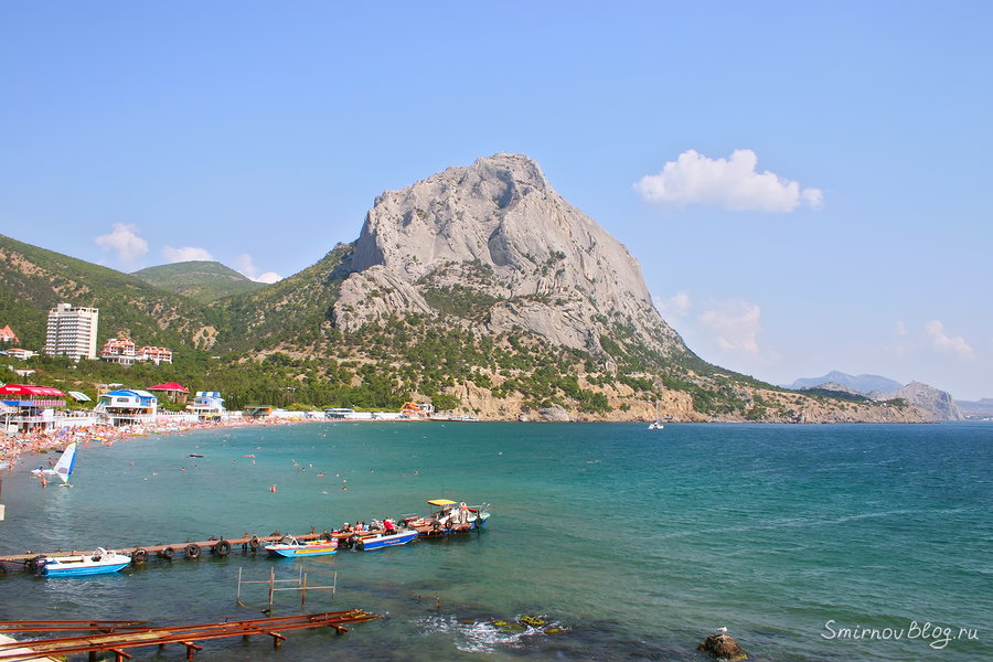 Посёлок Новый Свет в Крыму и гора Сокол