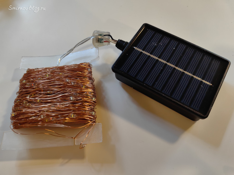 Уличная гирлянда с зарядкой через type-c Уличная гирлянда на солнечной батарее с зарядкой от блока питания для мобильного телефона