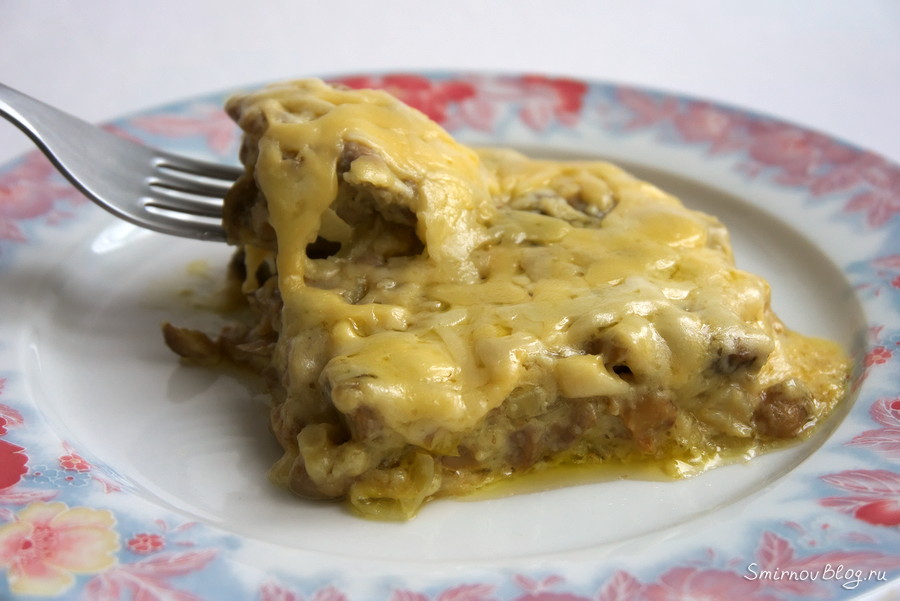 Рецепт жульена на сковороде со сметаной