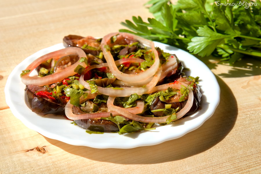 Закуска из баклажанов «Огонёк» Маринованные острые баклажаны Огонёк