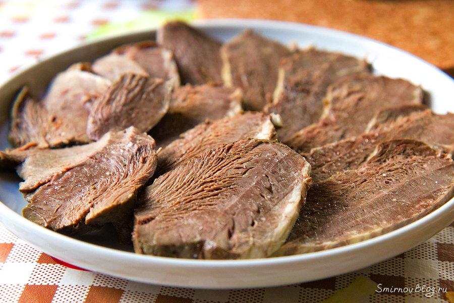 Чем можно заменить колбасу? Отварное говяжье сердце