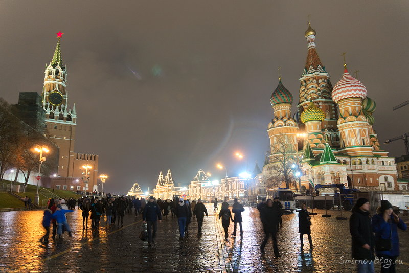 Васильевский спуск и Храм Василия Блаженного | Январь 2018