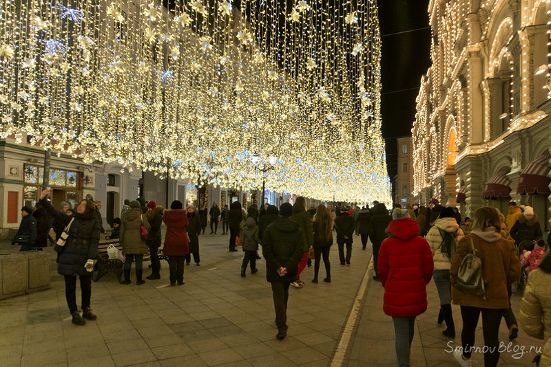 Никольская улица в новогоднем оформлении | Январь 2018