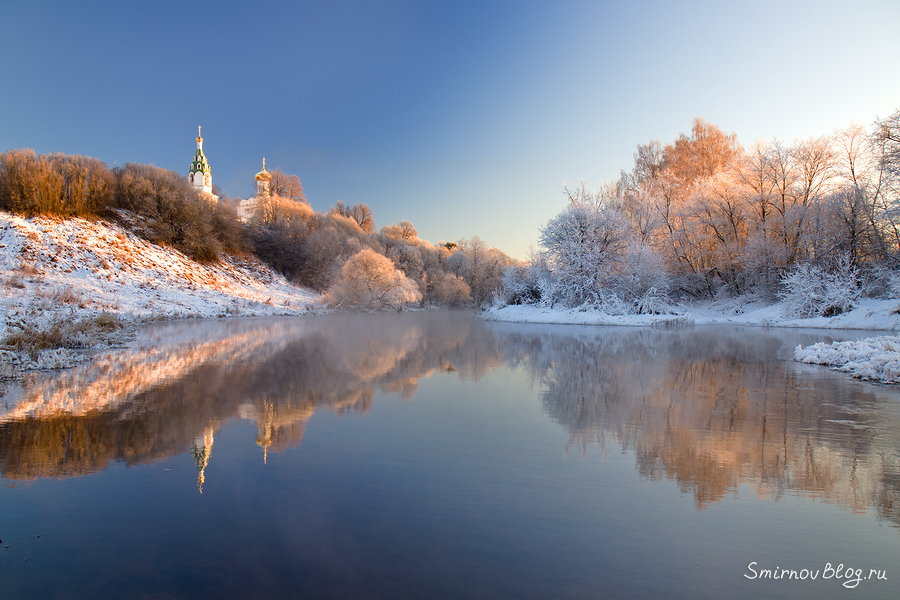 Река Истра в Бужарово | Храм Преображения Господня