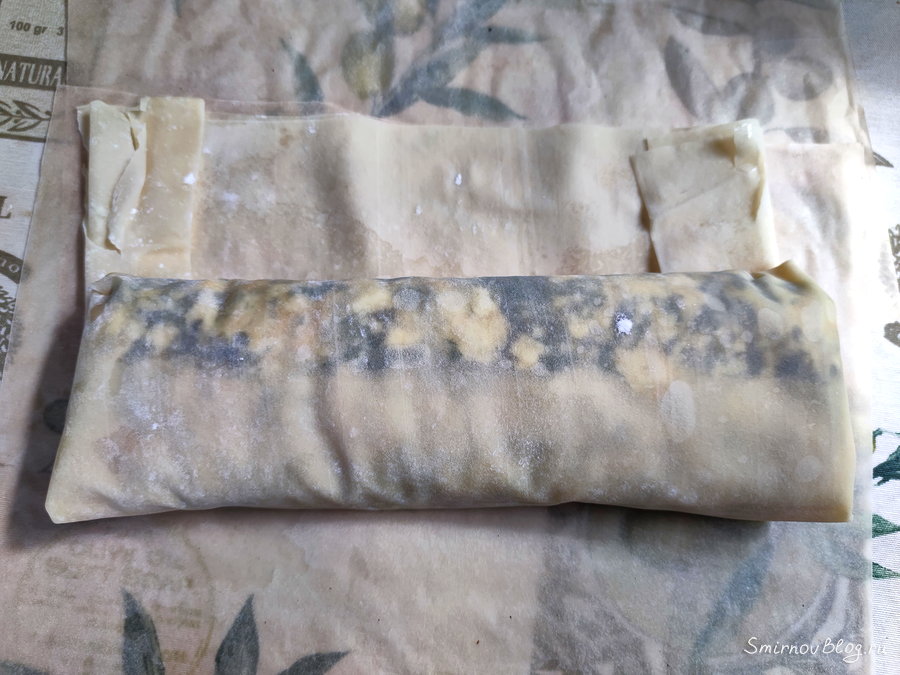 Пирог со шпинатом, сыром и тестом фило