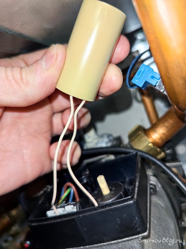 Старый конденсатор циркуляционного насоса газового котла